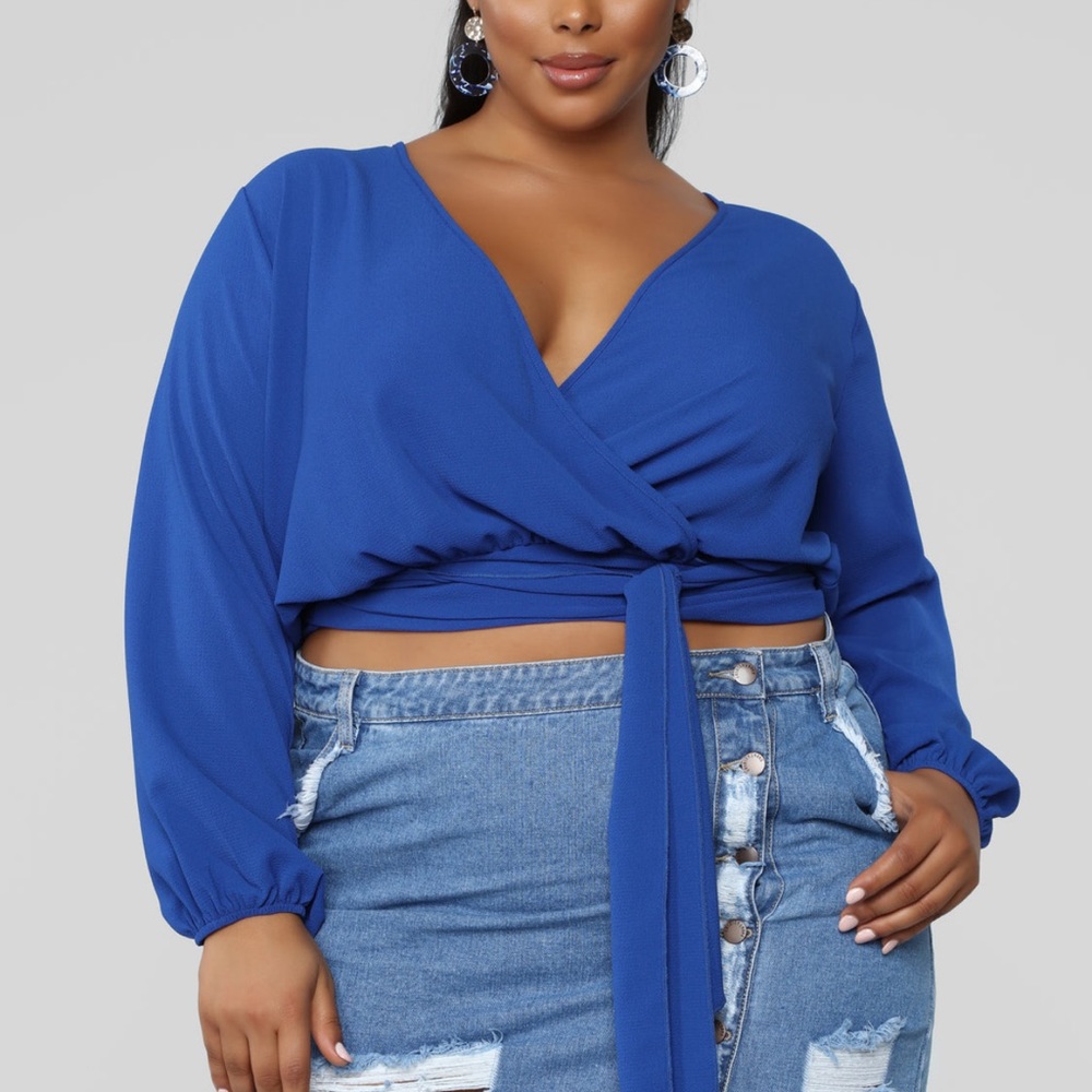 Fashion nova wrap shirt